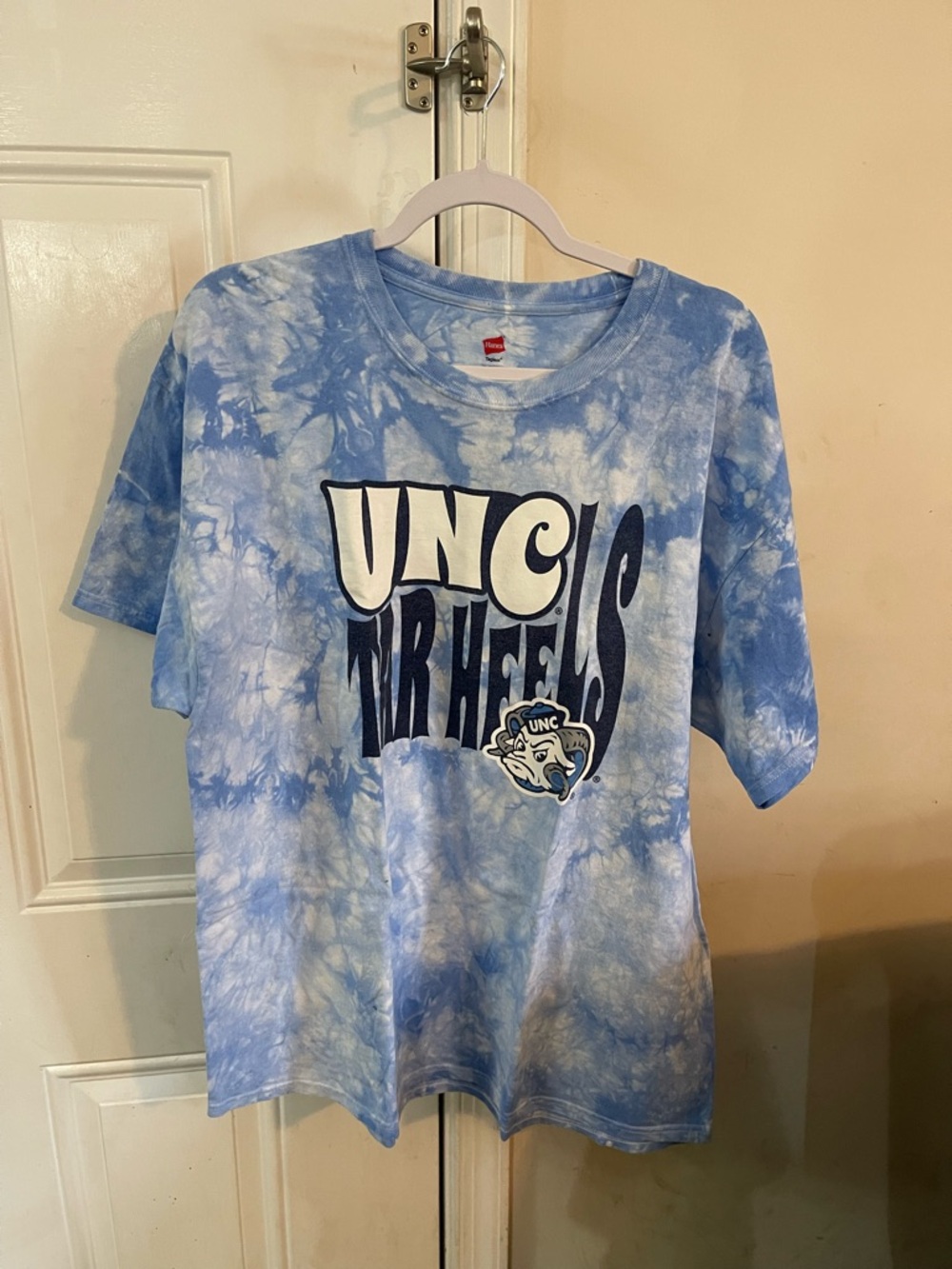UNC Tar Heels Tie-Dye Logo T-Shirt - Light Blue
